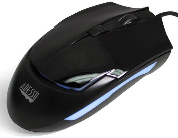 Мышь Adesso iMouse G1 Illuminated Desktop Mouse оснащена синей подсветкой