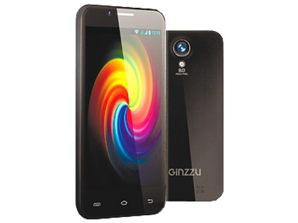 В октябре супер цена на смартфон Ginzzu 4,5" 854х480, 2-sim, 4 ядра, Android 4.2!