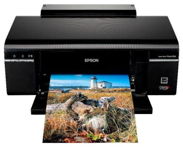 Принтер струйный Epson Stylus Photo P50, A4, 5760*1440dpi, 37/38стр/мин, 6 цветов, USB2.0, печать без полей, печать на CD/DVD
