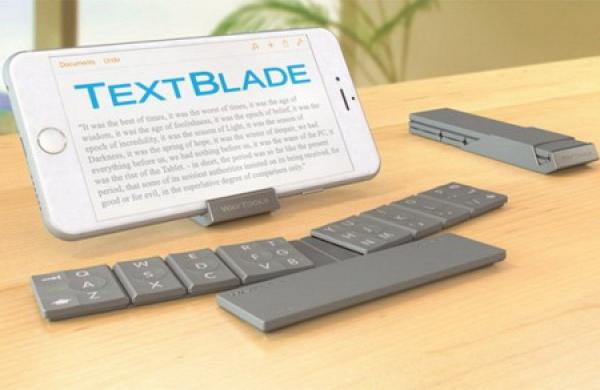 WayTools представила складную миниатюрную QWERTY-клавиатуру для смартфонов TextBlade