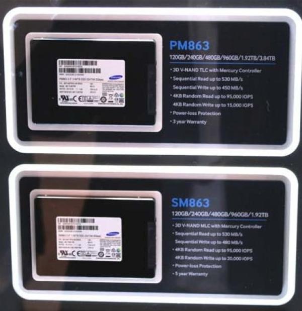 Samsung планирует начать выпуск корпоративных SSD-дисков на базе флеш-памяти NAND - PM863 и SM863