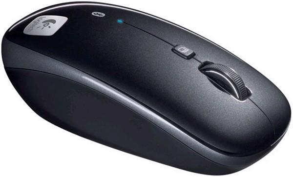 Мышь беспроводная Bluetooth лазерная Logitech M555b Bluetooth Mouse, 5 кнопок, колесо <>, 10м, 1000dpi, 2*AA, без приемника, для ноутбука, программируемая, черный, 910-001267