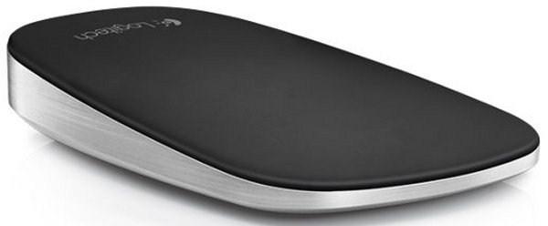 Мышь беспроводная Bluetooth оптическая Logitech T630 Ultrathin Touch Mouse, сенсорная панель, аккумулятор, черный, 910-003836