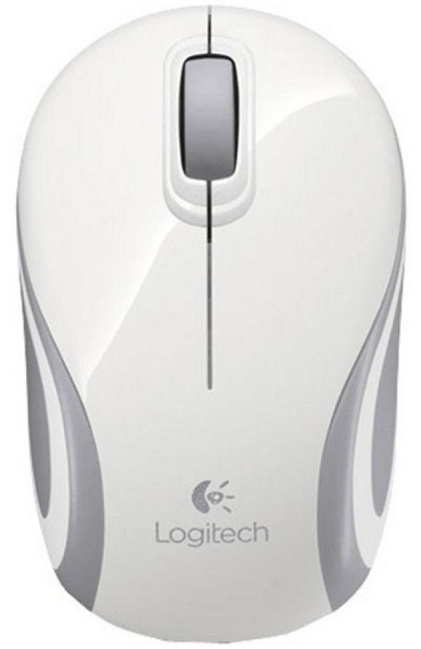 Мышь беспроводная оптическая Logitech M187 Wireless Mini Mouse, USB, 3 кнопки, колесо, FM 10м, 1*AAA, для ноутбука, белый, 910-002740