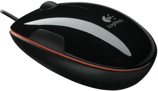 Мышь лазерная Logitech LS1 Laser Mouse, USB, 3 кнопки, колесо <>, черный-оранжевый, 910-000864