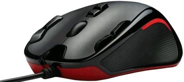 Мышь оптическая Logitech G300 Gaming Mouse, USB, 9 кнопок, колесо, 2500dpi, подсветка, программируемая, черный-красный, 910-002359/003430