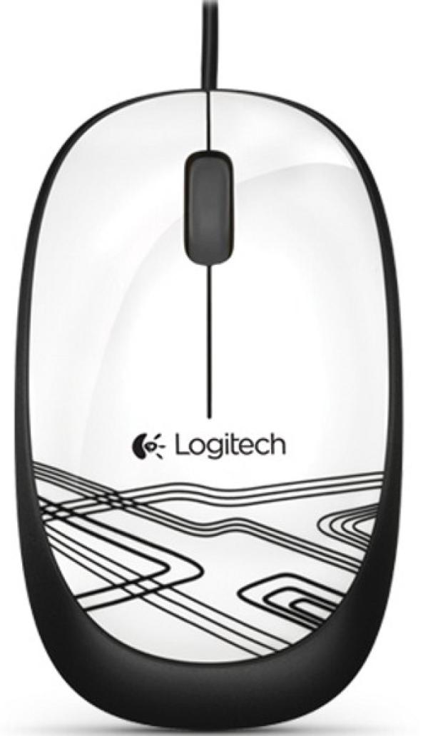 Мышь оптическая Logitech M105, USB, 3 кнопки, колесо <>, 1000dpi, белый, с рисунком, 910-003117