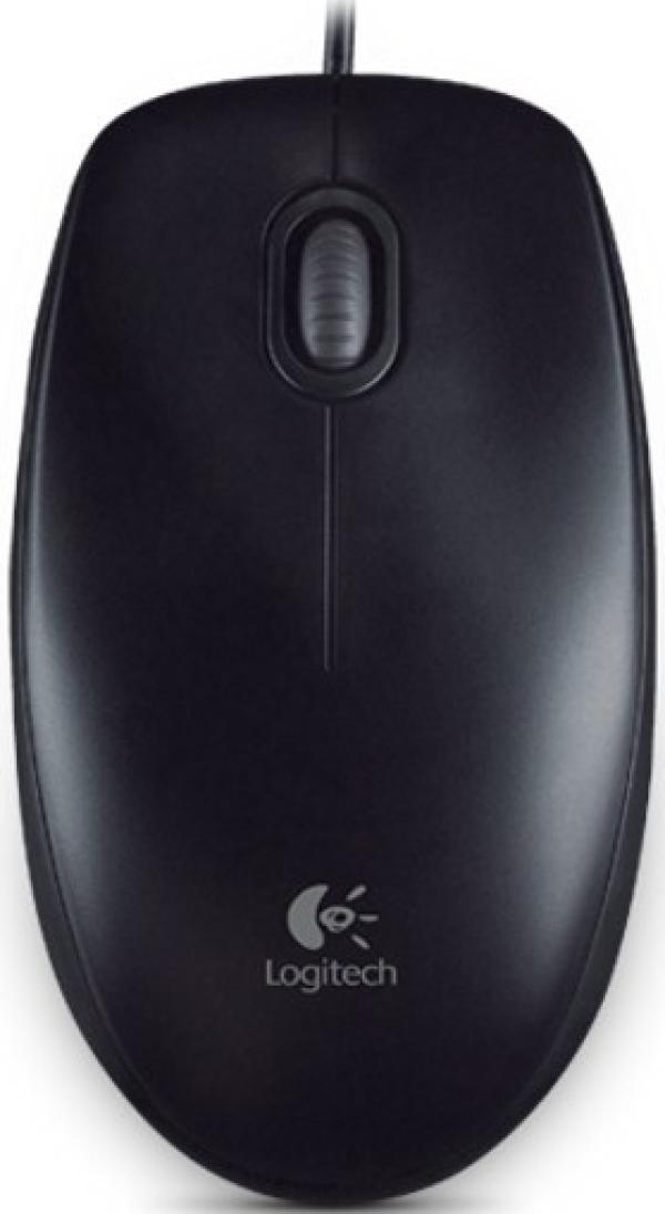 Мышь оптическая Logitech Optical Mouse B100, USB, 3 кнопки, колесо <>, 800dpi, черный, 910-003357