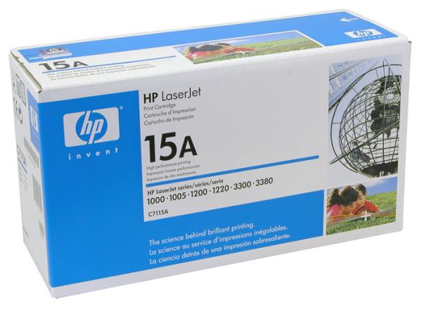 Картридж C7115A HP для LaserJet 1000/1005/1200/1220/3300/3320/3380, 2500стр