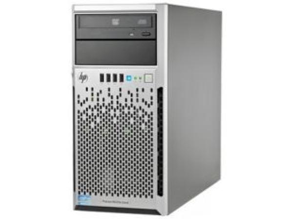 Сервер S1150 HP ML310eG8 (712329-421), Xeon E3-1220v3 3.1 Quad Core/ iC204/ 1(4)*4GB DDR3 1600 ECC/ B120i/ 4*SATAII RAID (0 1 10)/ 0(4)*3.5" (SAS/SATA) HS/ DVD-RW/ COM/2LAN1Gb/USB2.0/VGA/ 4U/ 350Вт