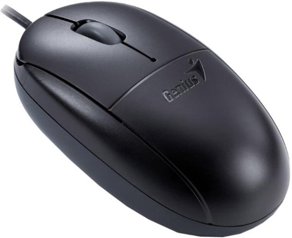 Мышь оптическая Genius NetScroll 100X, USB, 3 кнопки, колесо, 1200dpi, для ноутбука, черный