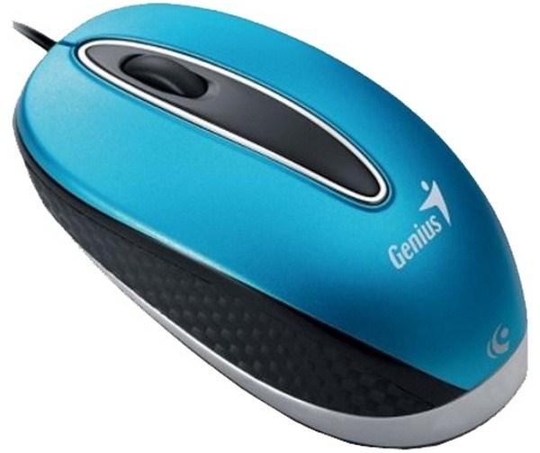Мышь оптическая Genius NX Mini, USB, 3 кнопки, колесо, 1200dpi, для ноутбука, синий-черный