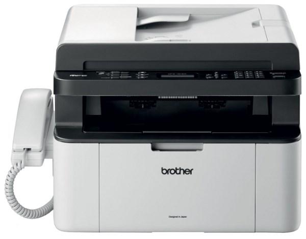 МФУ с факсом лазерное Brother MFC-1815R, A4, принтер 2400*600dpi, 20стр/мин, копир 600dpi, Zoom 25..400%, автоподатчик, сканер 19200dpi, 24bit, USB2.0, 10000стр/мес