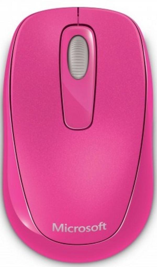 Мышь беспроводная оптическая Microsoft Wireless Mobile Mouse 1000, USB, 3 кнопки, колесо, FM 5м, 1000dpi, 1*AA, для ноутбука, розовый, 2CF-00035