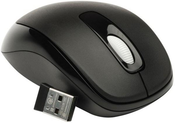 Мышь беспроводная оптическая Microsoft Wireless Mobile Mouse 1000, USB, 3 кнопки, колесо, FM 5м, 1000dpi, 1*AA, для ноутбука, черный, 2CF-00004/00047