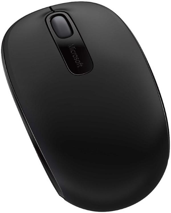 Мышь беспроводная оптическая Microsoft Wireless Mobile Mouse 1850, USB, 3 кнопки, колесо, FM до 5м, 1000dpi, 1*AA, для ноутбука, черный, U7Z-00004