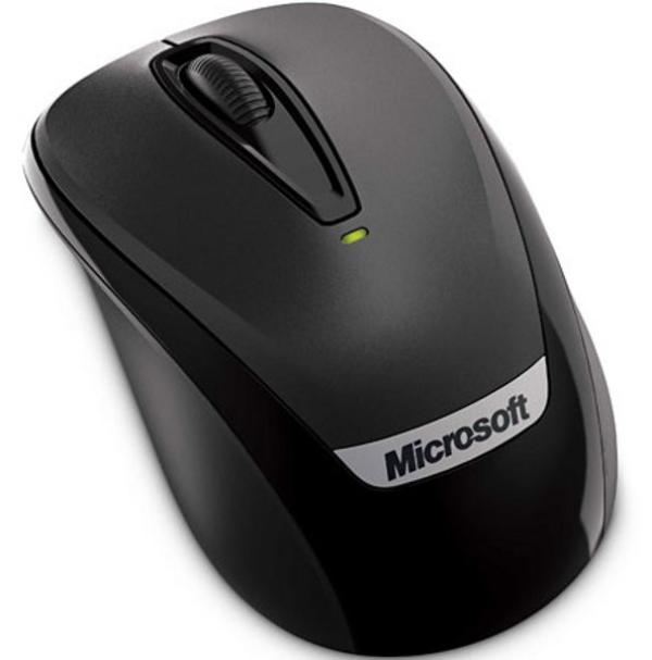 Мышь беспроводная оптическая Microsoft Wireless Mobile Mouse 3000v2, USB, 4 кнопки, колесо, FM 10м, 1000dpi, 1*AA, для ноутбука, черный, 2EF-00004/00034