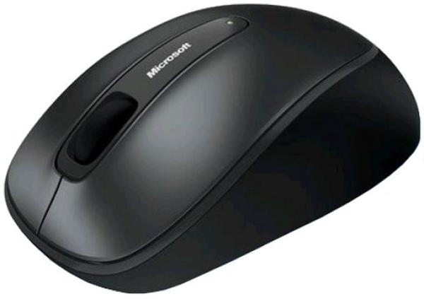 Мышь беспроводная оптическая Microsoft Wireless Mouse 2000, USB, BlueTrack, 3 кнопки, колесо <>, FM 10м, 1000dpi, 2*AA, черный, 36D-00005/00012