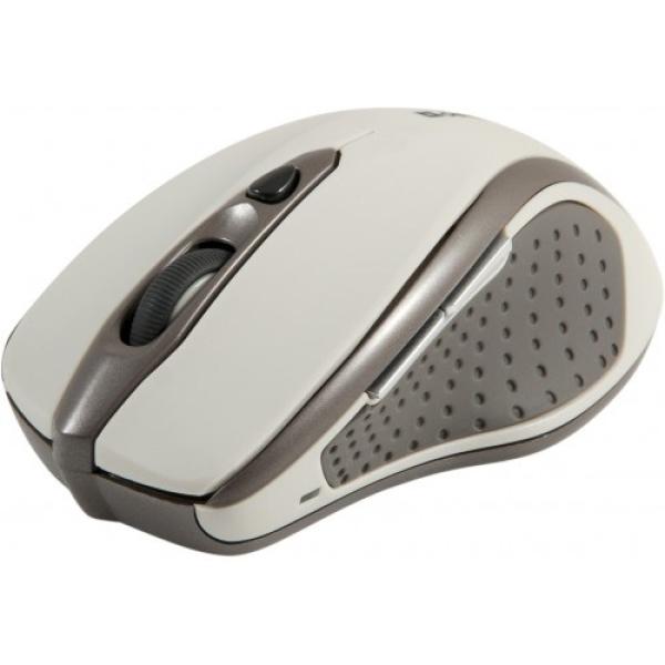Мышь беспроводная оптическая Defender Safari MM-675 Nano Sand, USB, 6 кнопок, колесо, FM 8м, 1600/1200/800dpi, 2*AAA, для ноутбука, белый-серый