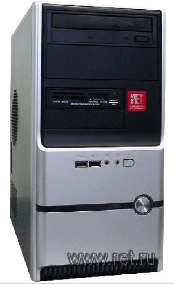 Компьютер РЕТ, Athlon II X2 340 3.2/ ASUS F2A55 Звук Видео LAN1Gb/ DDR3 4GB/ Gf GT610 1GB/ 1TB / DVD-RW/ CF/MMC/MS/SD/xD/ YY mATX 350Вт USB2.0 Audio черный-серебристый W7HB