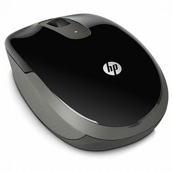 Мышь беспроводная оптическая HP Wireless Mobile Mouse, USB, 3 кнопки, колесо, FM, 1200dpi, 1*AA, для ноутбука, черный, LB454AA