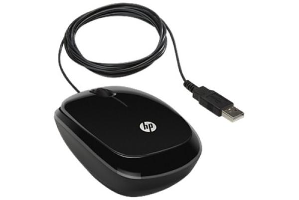 Мышь оптическая HP X1200, USB, 2 кнопки, колесо, 1200dpi, черный, H6E99AA