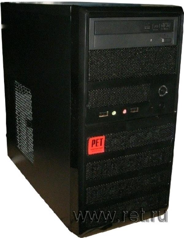 Компьютер РЕТ, Celeron Dual-Core G1610 2.6ГГц/ ASUS P8H61 Звук Видео LAN1Gb/ DDR3 2GB/ GT610 1GB/ 500GB / DVD-RW/ mATX 350Вт USB2.0 Audio черный-серебристый