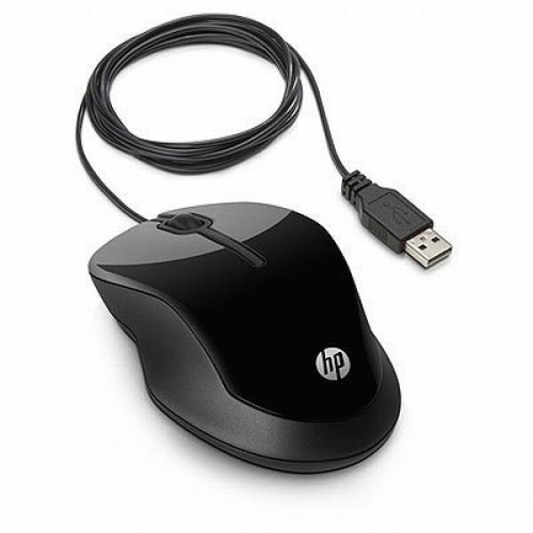 Мышь оптическая HP X1500, USB, 3 кнопки, колесо, черный, H4K66AA