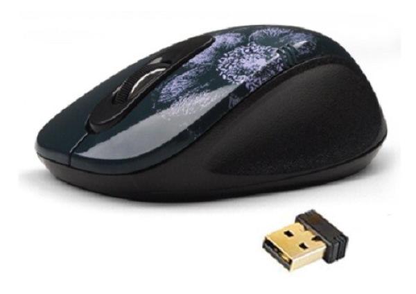Мышь беспроводная оптическая G-Cube Lovely Peony G7M-60V, USB, 3 кнопки, колесо, FM 15м, 1600dpi, 2*AA, для ноутбука, с рисунком
