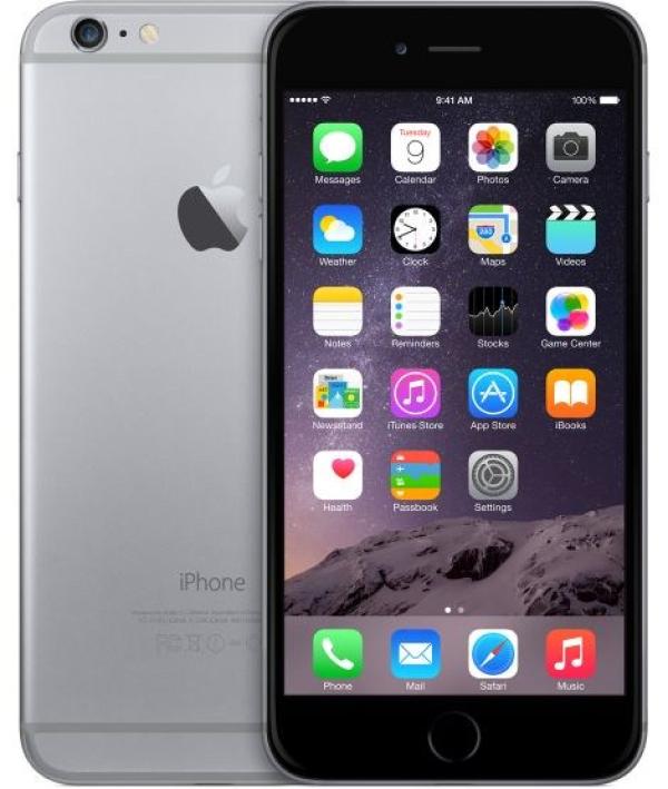 Смартфон Apple iPhone 6 Plus (MGAH2RU/A), 2*1.4ГГц, 64GB, 5.5" 1920*1080, GSM/3G/4G, GPS, BT, WiFi, NFC, G-sensor, 2 камеры 8/1.2Мпикс, 77.8*158.1*7.1мм 172г, 384/24ч, серый
