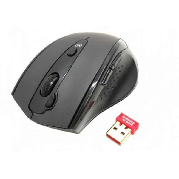 Мышь беспроводная оптическая A4 Tech G10-810F-1, USB, 48KB, 7 кнопок, колесо <>, FM 20м, 2000/100dpi, 1*AA, функция ПДУ, черный