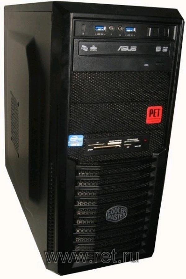 Компьютер Эверест Премиум, Core i5-4570 3.2/ ASUS H85M Звук SPDIF Видео LAN1Gb/ DDR3 8GB/ Gf GTX650 Ti 2GB/ 1TB / DVD-RW/ CF/MMC/MS/SD/xD/ Coolermaster ATX 500Вт USB черный W7HP