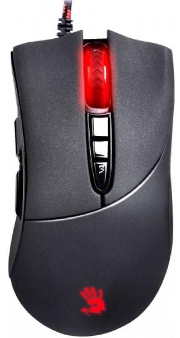 Мышь оптическая A4 Tech Bloody V3 Activated, USB, 160Кб, 8 кнопок, колесо, 3200dpi, подсветка, черный