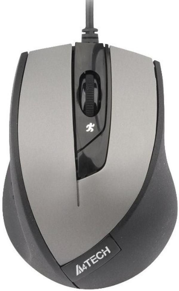 Мышь оптическая A4 Tech N-600X-2, USB, 4 кнопки, колесо <>, 1600/1000/600dpi, серый-черный