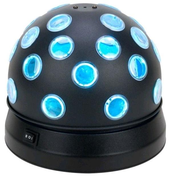 LED эффект American DJ Mini TRI Ball II, 2RGB*3W, 13Вт, красный/зеленый/синий/пурпурный/желтый/бирюзовый/белый, звуковая активация