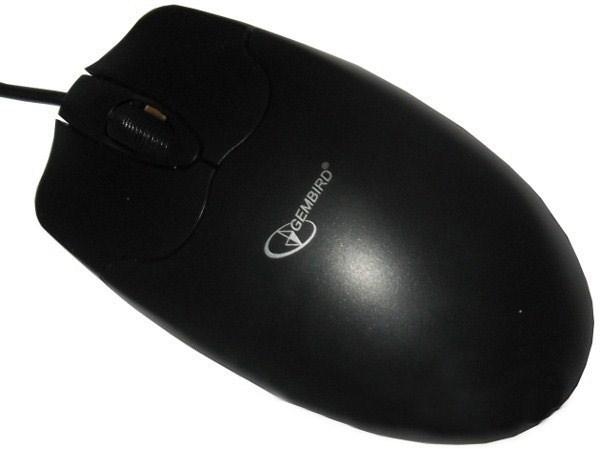Мышь оптическая Gembird MUSOPTI8-920, PS/2, 3 кнопки, колесо, 800dpi, черный
