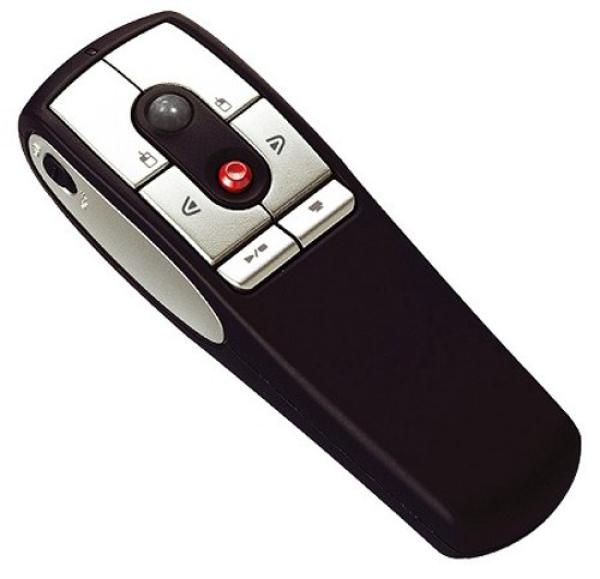 Мышь беспроводная для презентаций BTC M961AT III, USB, 9 кнопок, FM 10м, 2*AAA, лазерная указка, трекбол, функция ПДУ, черный