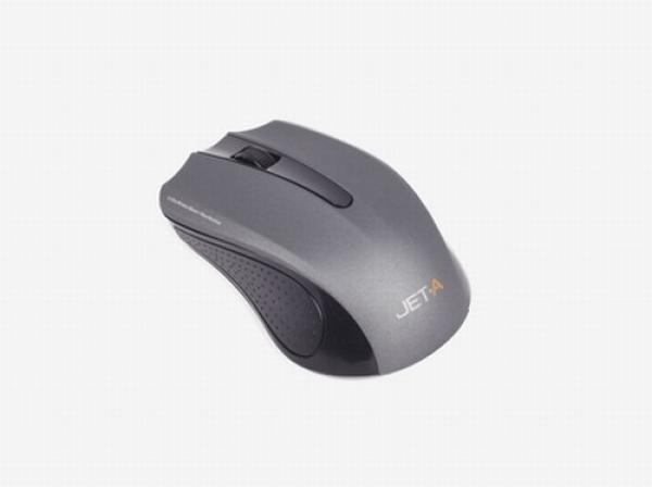 Мышь беспроводная оптическая JETAccess Comfort OM-U33G, USB, 3 кнопки, колесо, FM 10м, 1000dpi, 2*AAA, для ноутбука, серый
