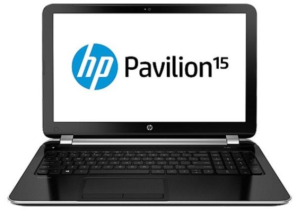 Ноутбук 15" HP Pavilion 15-n070sr (F4B05EA), Core i5-4200U 1.6 4GB 500GB iHD4400 GT740M 2GB DVD-RW USB2.0/2USB3.0 LAN WiFi BT HDMI камера MMC/SD 2.3кг W8 серебристый-черный
