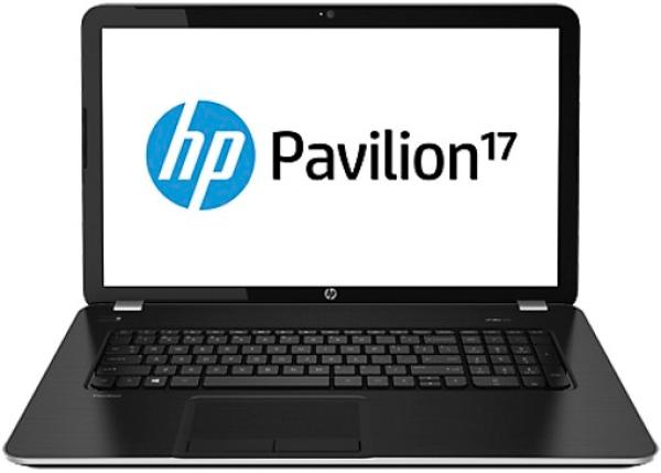Ноутбук 17" HP Pavilion 17-e016sr (F2U25EA), AMD A10-4600M 2.3 6GB 750GB 1600*900 A76M(HD7660G) HD8670M 1GB DVD-RW USB2.0/2USB3.0 LAN WiFi BT HDMI/VGA камера MS/SD 2.9кг W8 черный-серебристый