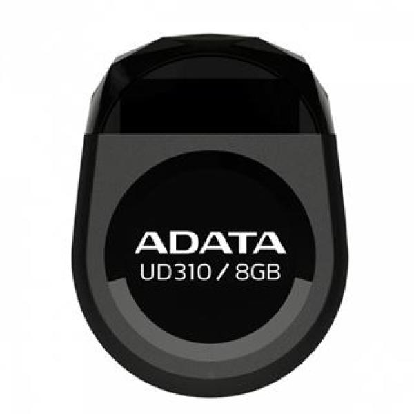 Флэш-накопитель USB2.0   8GB A-Data DashDrive UD310  AUD310-8G-RBK, компактный, черный, брызгозащищенный, стильный дизайн