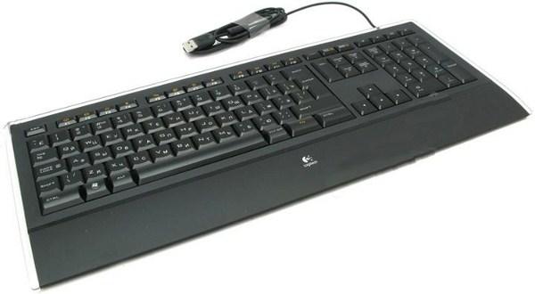 Клавиатура Logitech Illuminated Keyboard K740, USB, Multimedia 4 кнопки, подставка для запястий, Slim, подсветка 1 цвет, черный, 920-005695