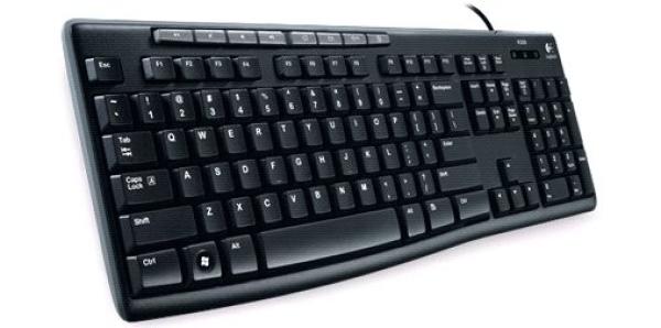 Клавиатура Logitech Media Keyboard K200, USB, Multimedia 8 кнопок, влагозащищенная, черный, 920-002779/002746