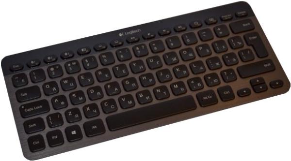 Клавиатура беспроводная Logitech Bluetooth Illuminated Keyboard K810, USB, BT, Slim, подсветка, аккумулятор, компактная, черный-серый, 920-004322