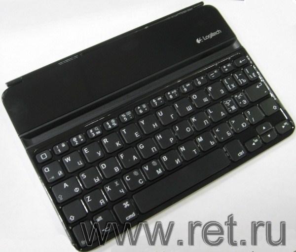 Клавиатура беспроводная Logitech Ultrathin Keyboard Cover mini, USB, BT, slim, для iPad mini, аккумулятор, компактная, черный, 920-005033