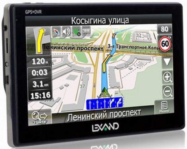 GPS навигатор автомобильный с видеорегистратором Lexand STR-6100HDR, 64 каналов, 4GB, ЖКД 6" 800*480, SD-micro, USB2.0, подсветка, сенсорный экран, Li-Ion, 2ч, Навител Навигатор 5, 162*95*11мм 270г
