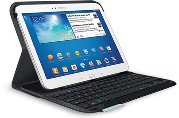 Клавиатура беспроводная Logitech Ultrathin Keyboard Folio for Samsung Galaxy Tab 3 10.1, USB, BT, slim, аккумулятор, компактная, черный, 920-005812