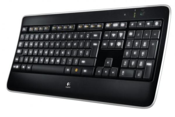 Клавиатура беспроводная Logitech Wireless Illuminated Keyboard K800, USB, FM, подсветка, черный, 920-002395