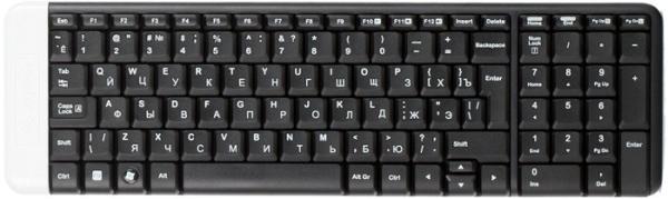 Клавиатура беспроводная Logitech Wireless Keyboard K230, USB, FM 10м, 2*AAA, компактная, черный, 920-003348