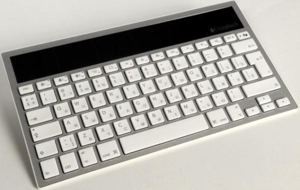 Клавиатура беспроводная Logitech Wireless Solar Keyboard K760, BT, 9м, Slim, питание от солнечной батареи, белый, 920-003876